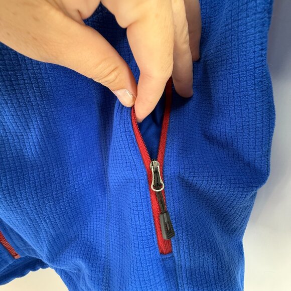 Orvis Trout Bum Fleece Blue Red Full Zipper Size XXL Outdoor Hiking Athletic - Picture 5 of 14